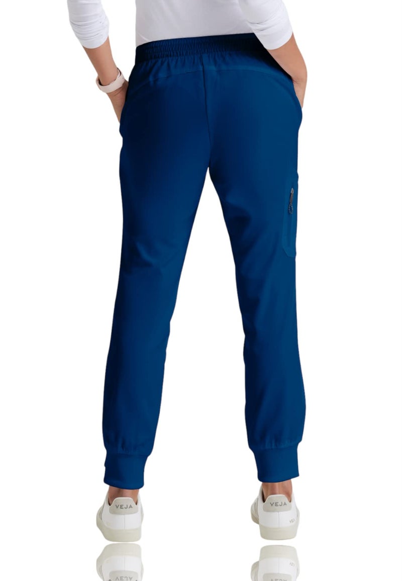 BARCO Grey’s Anatomy Classic Kira Scrub Jogger for Women – Indigo, 5-Pocket Yoga Style Mid-Rise Pants with Natural Stretch, Soil Release Fabric, and Super-Soft Finish – XL, Petite Fit - Image 2