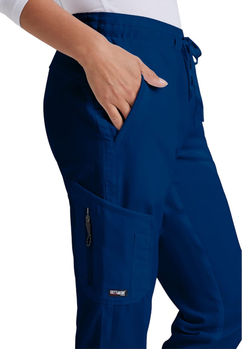 BARCO Grey’s Anatomy Classic Kira Scrub Jogger for Women – Indigo, 5-Pocket Yoga Style Mid-Rise Pants with Natural Stretch, Soil Release Fabric, and Super-Soft Finish – XL, Petite Fit - Image 5