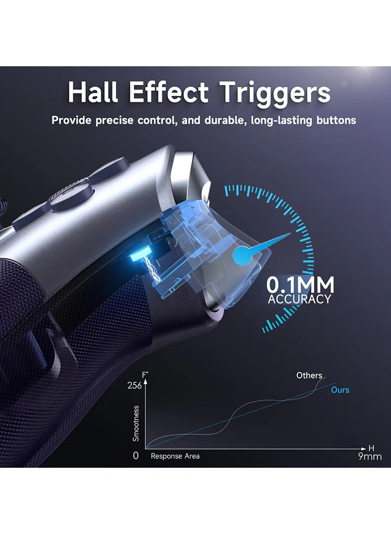 إيزي إس إم إكس وحدة تحكم الألعاب اللاسلكية EasySMX X10 لوحة ألعاب ميكانيكية بتأثير هول ثلاثي الأبعاد مع مشغل عصا تناظرية للكمبيوتر الشخصي والهاتف والتلفزيون الذكي - Image 3