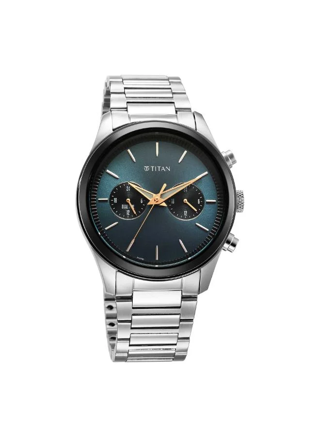 تيتان Men's Stainless Steel Analog Watch 1805KM14 - 42 mm