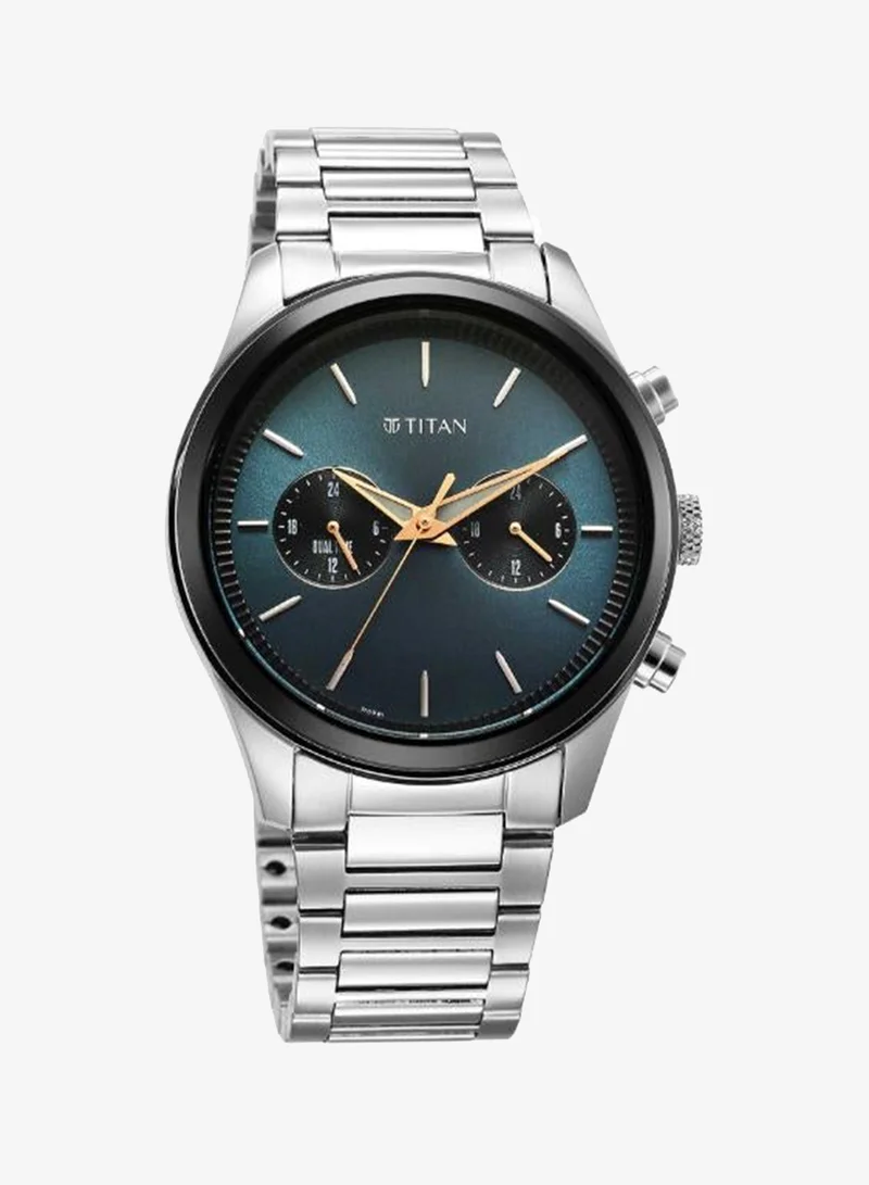 TITAN Men's Stainless Steel Analog Watch 1805KM14 - 42 mm