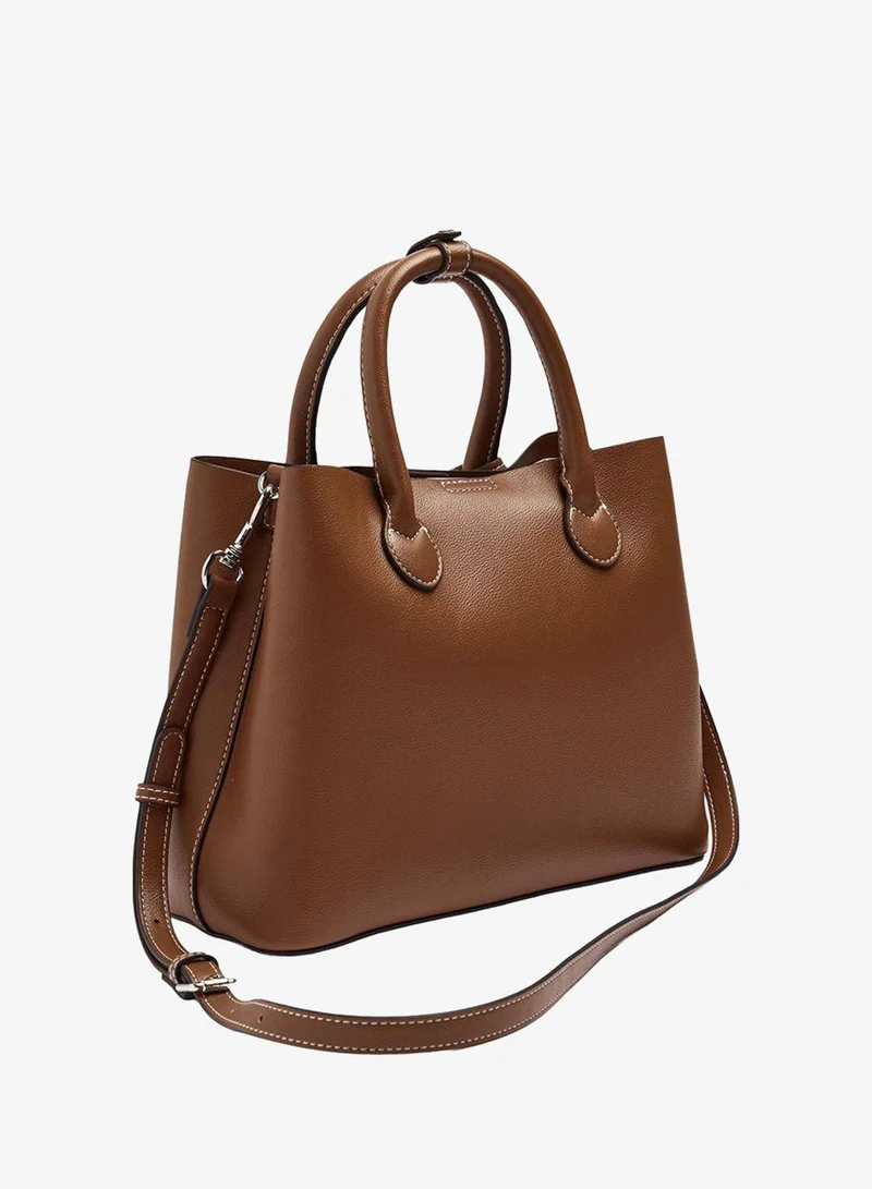 Parfois Brown Tote Bag With Crossbody Bag Strap for Women | Best Price UAE
