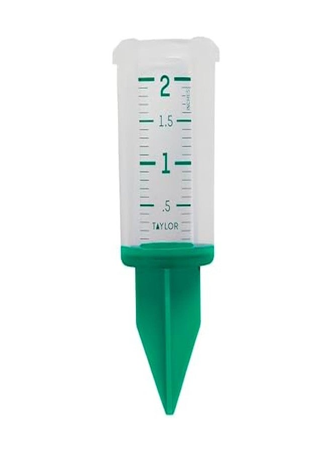 Taylor Break and Freeze Proof Flexible Silicone Sprinkler Gauge, Measures Outdoor Rain, Precipitation, and Sprinkler Systems, Easy to Read for Garden, Lawn, Patio, Backyard, or Outside, 2-Inch, Green - Image 1