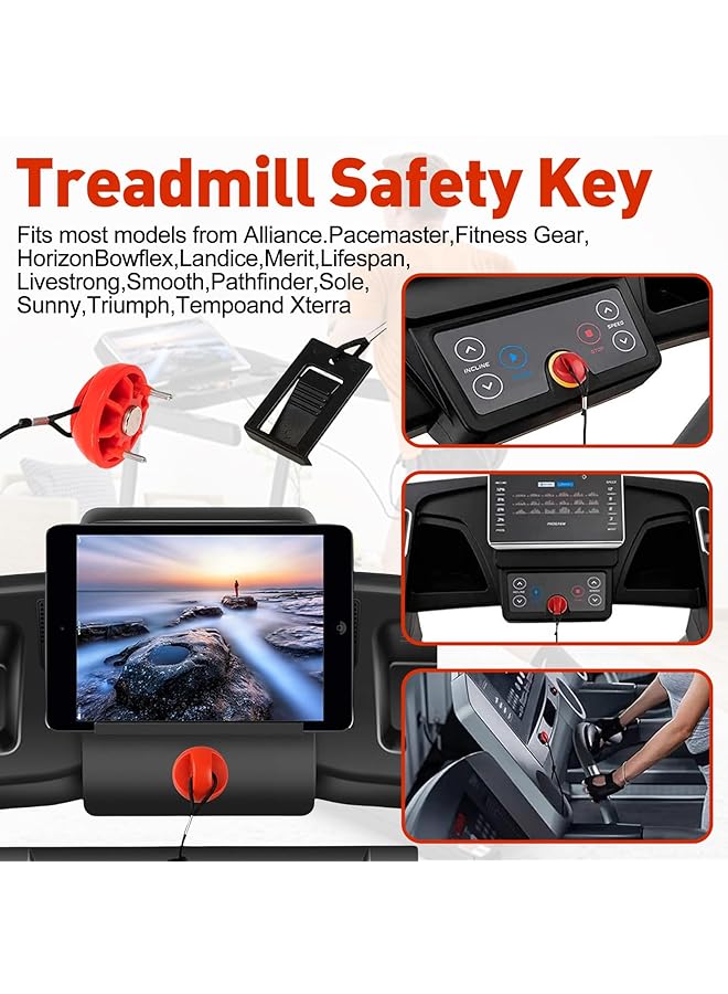 erorex Universal Treadmill Safety Key Magnet Replacement, Compatible With Proform Weslo Nordictrack Gold'S Gym Freemotion Healthrider, High Durability Magnet Security Lock  - Image 3