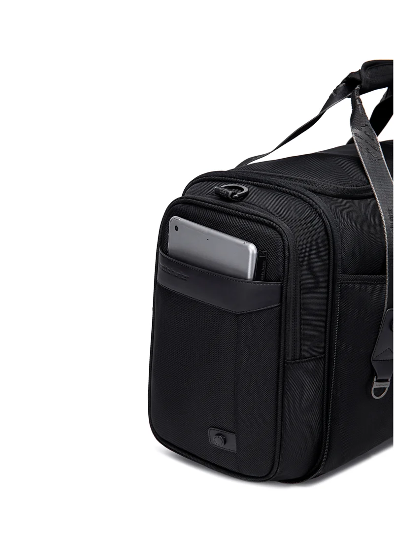 ARCTIC HUNTER Foldable Duffel Bag Water Resistant Travel Bag with Shoe Compartment with Detachable Shoulder Straps for Men and Women LX0021 Black