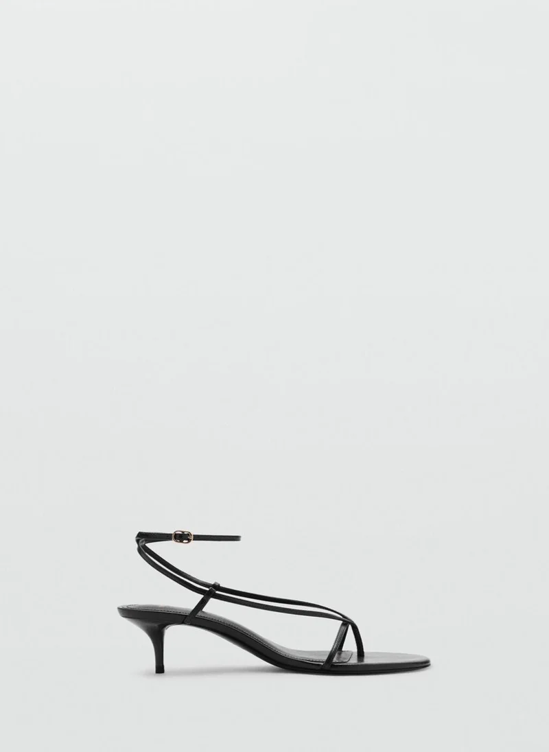 MANGO Heeled Sandals With Thin Strap