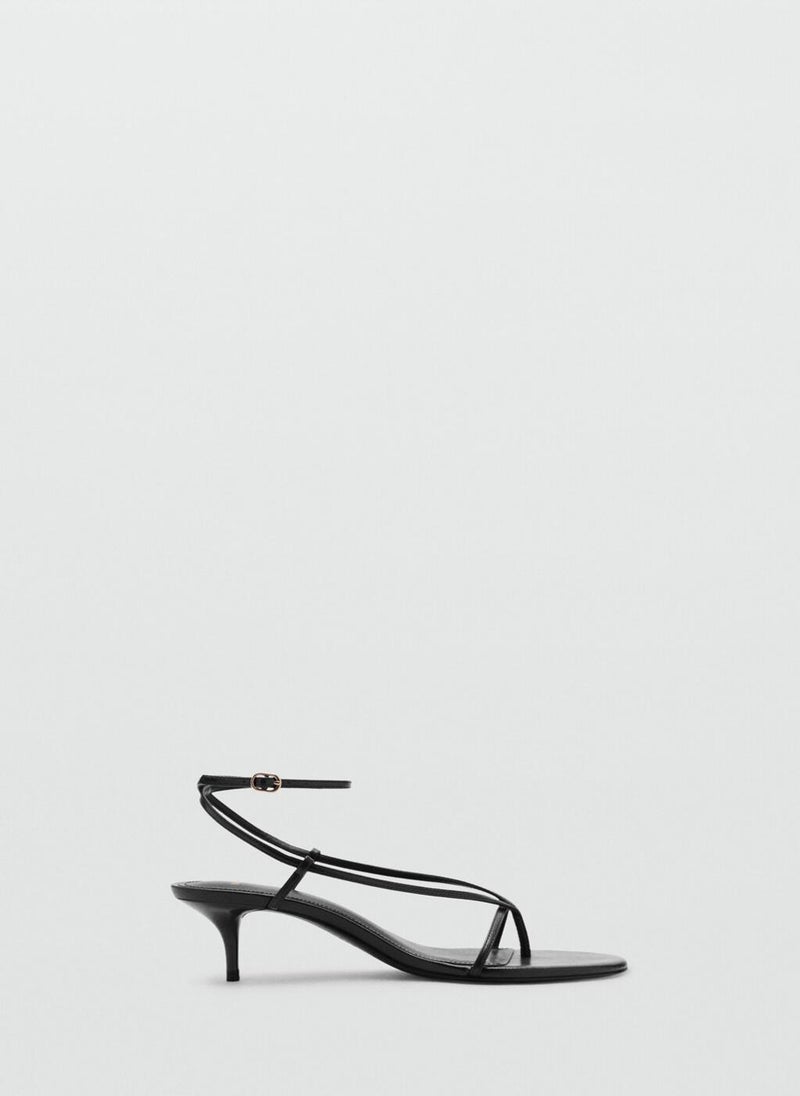 MANGO Heeled Sandals With Thin Strap  - Image 1