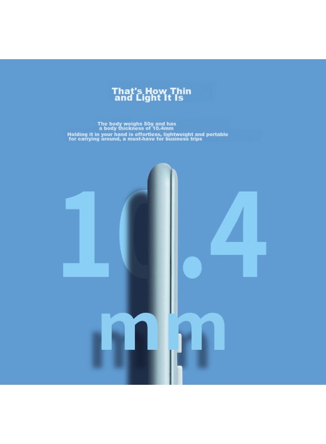 Deli Dual Power Portable Stylish Calculator, Slim Body With Silicone Buttons, Cute Desktop Calculator For 4th Grade Students, Learning Supplies, Light Blue 1200 - Image 2