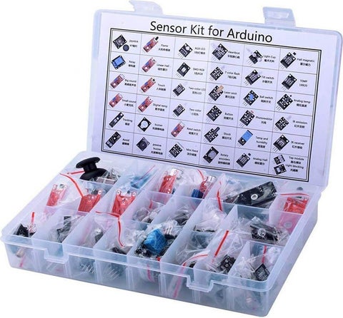 37 Piece Arduino Sensor Set (In Plastic Transparent Box)