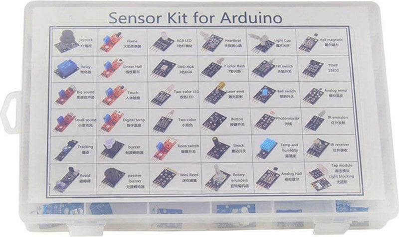 37 Piece Arduino Sensor Set (In Plastic Transparent Box)