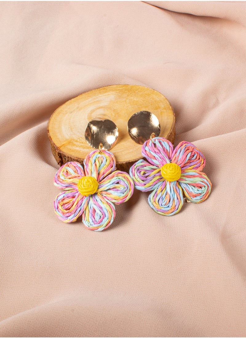 The Black Pearl Accessories - Colorful Flower Earring - Image 1