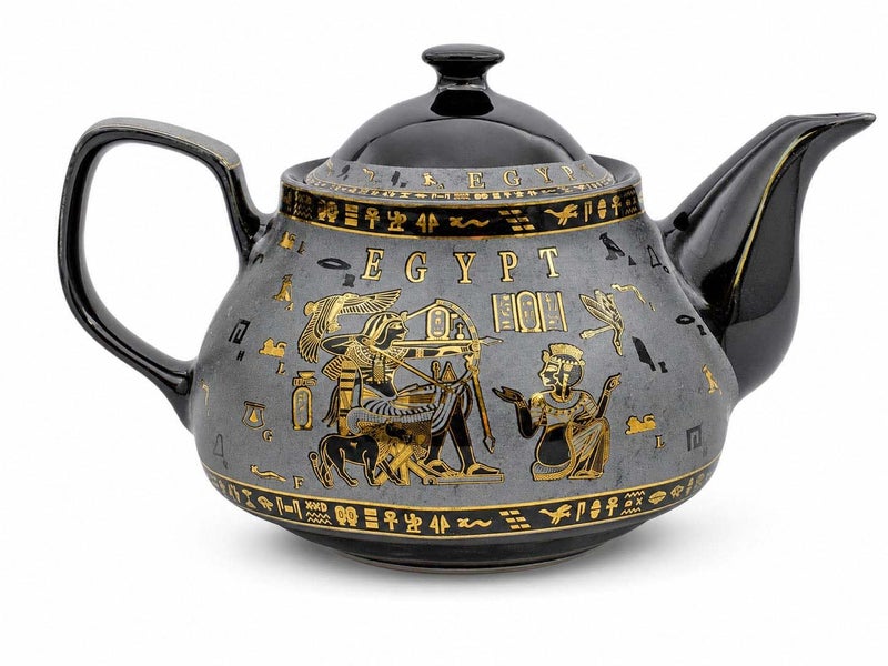 immatgar pharaonic Teapot ancient Egyptian souvenirs gifts for women and men birthday from Egypt - mother day gifts (Chariot - Gray - 650 MM) - Image 3