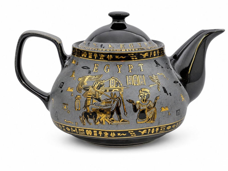 immatgar pharaonic Teapot ancient Egyptian souvenirs gifts for women and men birthday from Egypt - mother day gifts (Chariot - Gray - 650 MM) - Image 1