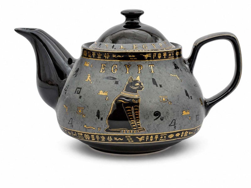 immatgar pharaonic Teapot ancient Egyptian souvenirs gifts for women and men birthday from Egypt - mother day gifts (Chariot - Gray - 650 MM) - Image 4