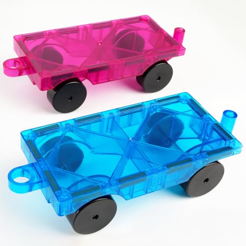 Bmag 2PCS Magnetic Car SetConstruction Vehicle Building TilesMagnet Toys Compatible with Magnetic TilesSTEM Educational Toys for Boys and Girls - Image 1