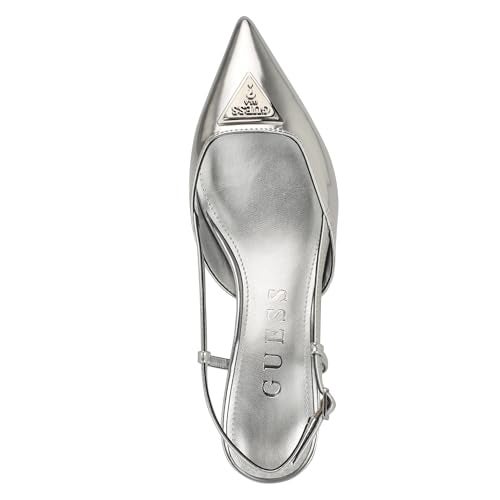 Guess Women's JESSON Pump, Silver 040, 9 - Image 2