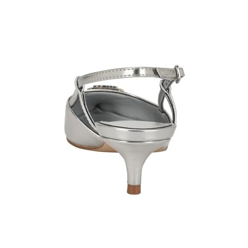 Guess Women's JESSON Pump, Silver 040, 9 - Image 3