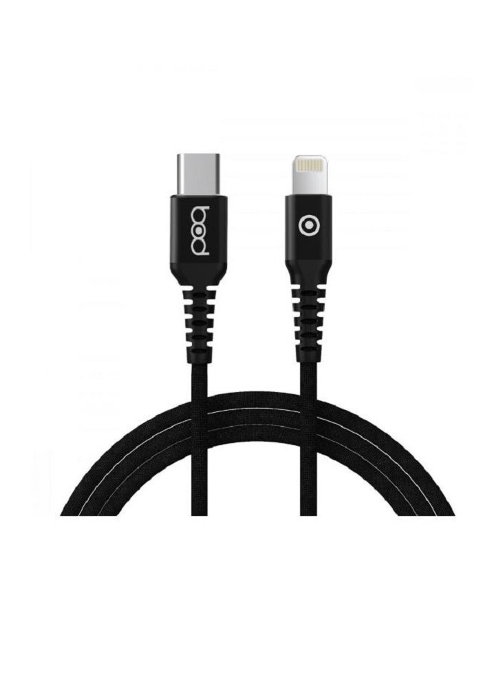 BOD - Type-C to Lighting Data Sync And Fast Charging Cable Nylon Braided 1.2M - Image 1