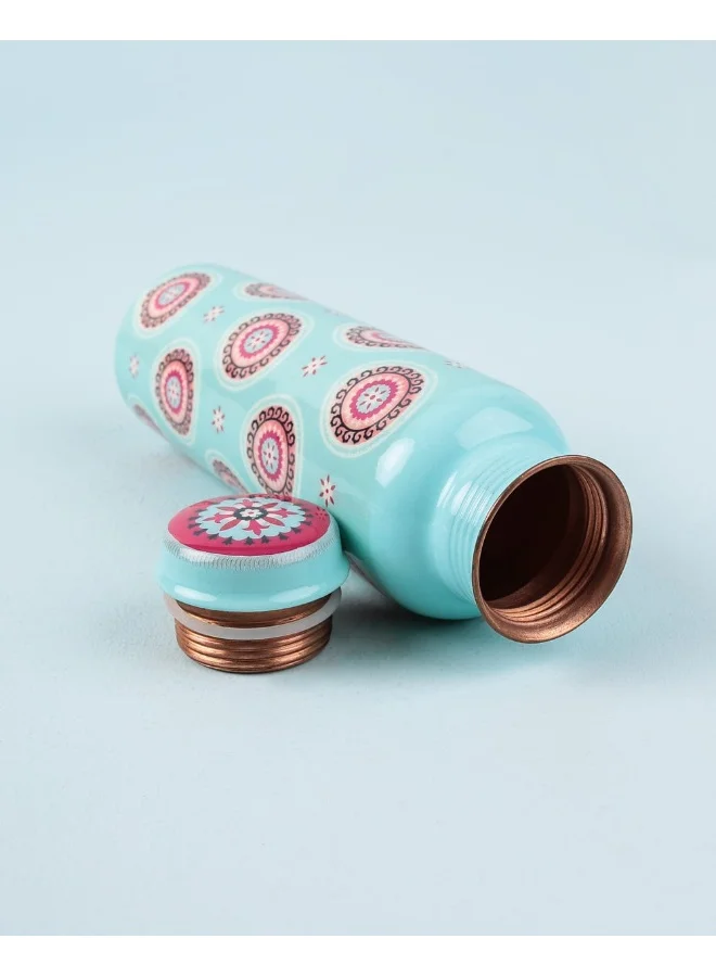 Chumbak Folk Mandalas Copper Bottle, 900ml
