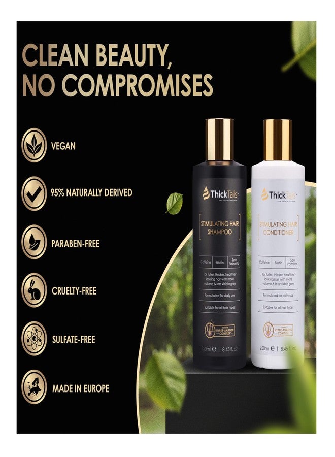 ThickTails Hair Growth Shampoo and Conditioner Set for Women, Biotin Caffeine Saw Palmetto, Sulfate Free Thickening Shampoo & Conditioner for Thinning Hair, Fuller Looking Volume & Stronger Feeling - Image 3