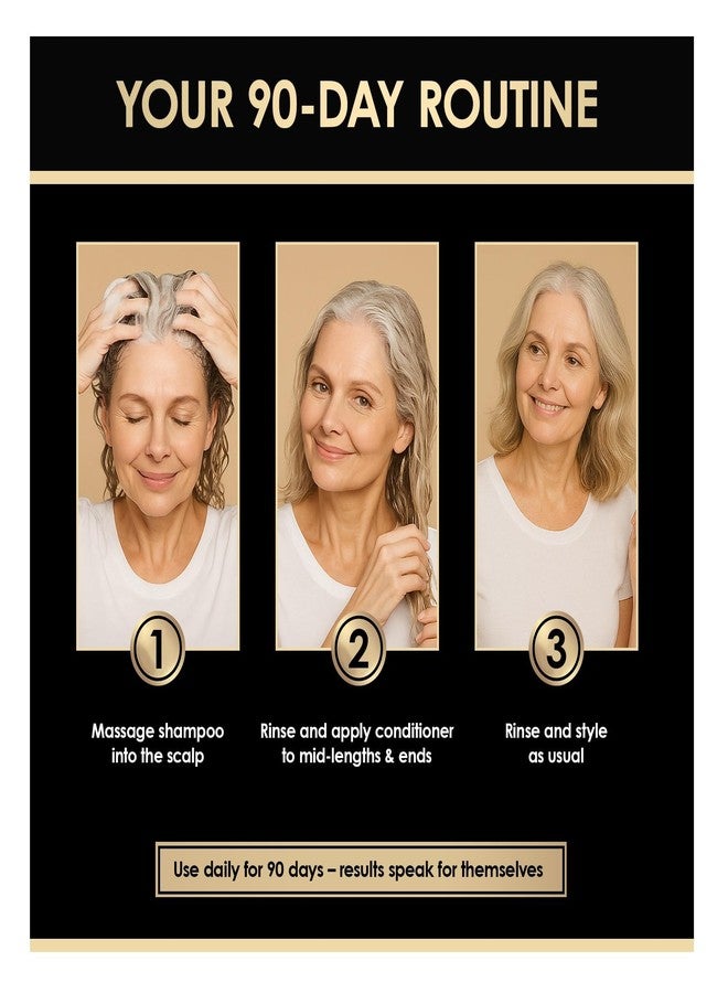 ThickTails Hair Growth Shampoo and Conditioner Set for Women, Biotin Caffeine Saw Palmetto, Sulfate Free Thickening Shampoo & Conditioner for Thinning Hair, Fuller Looking Volume & Stronger Feeling - Image 4
