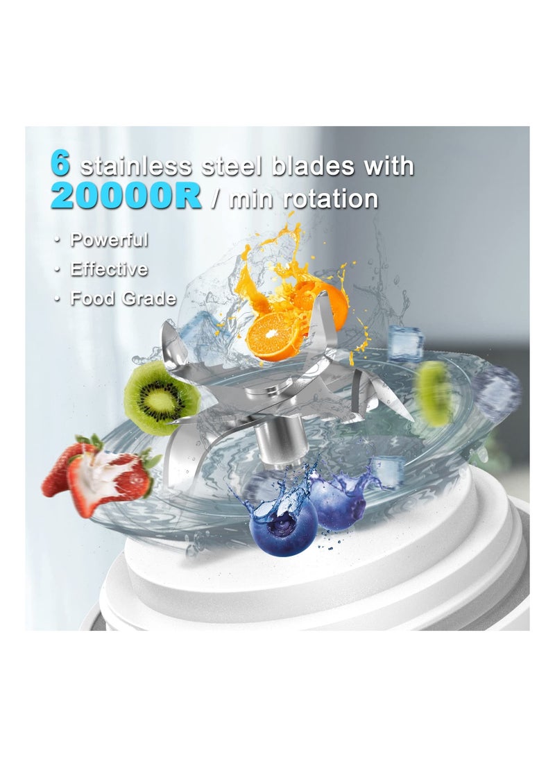 Excefore Portable Personal Blender, for Shakes and Smoothies with 6 Blade 20 Oz Travel Cup USB Rechargeable for Kitchen, Home, Travel - Image 3