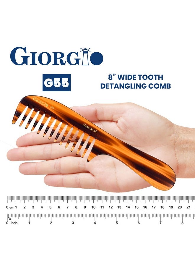 Giorgio G55 Wide Tooth Comb For Wet Hair Detangling Comb Hair Comb For Thin To Medium Thickness Hair Detangler Hair Combs For Women Handmade Large Tooth Comb Rake Comb Sawcut And Hand Polished - Image 4