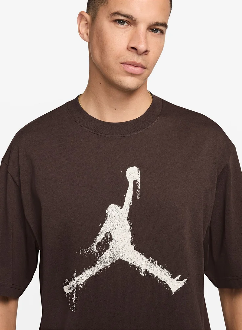 Jordan  Brooklyn College Jumpman Printed T-Shirt for Men | Best Price UAE