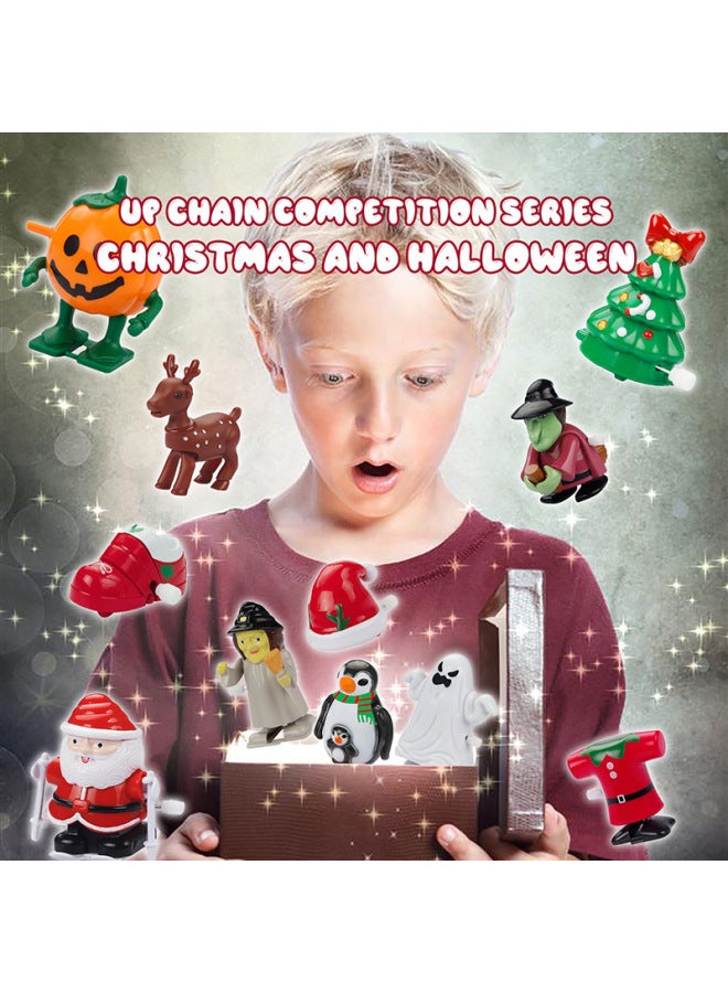 Loquat Novelty Children's Chain Santa Walking Cartoon Coil Toy  Gift Suit-color:Winding Cartoon  Series-Display Box - Image 2