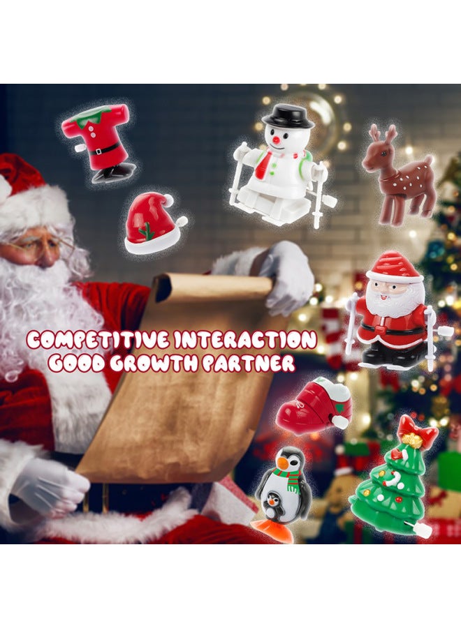 Loquat Novelty Children's Chain Santa Walking Cartoon Coil Toy  Gift Suit-color:Winding Cartoon  Series-Display Box - Image 3