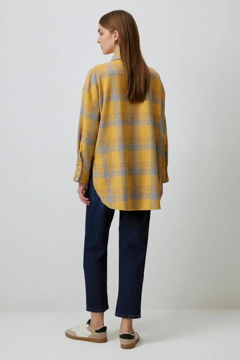 Touche Thick Melange Shirt with Snaps