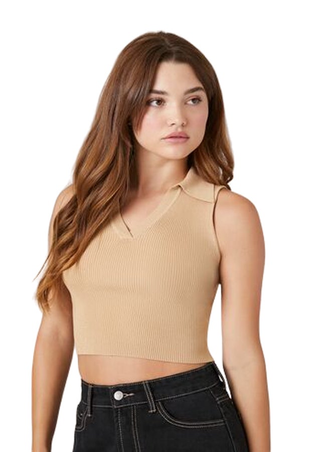 FOREVER 21 Sweater-Knit Cropped Tank Top - Image 1