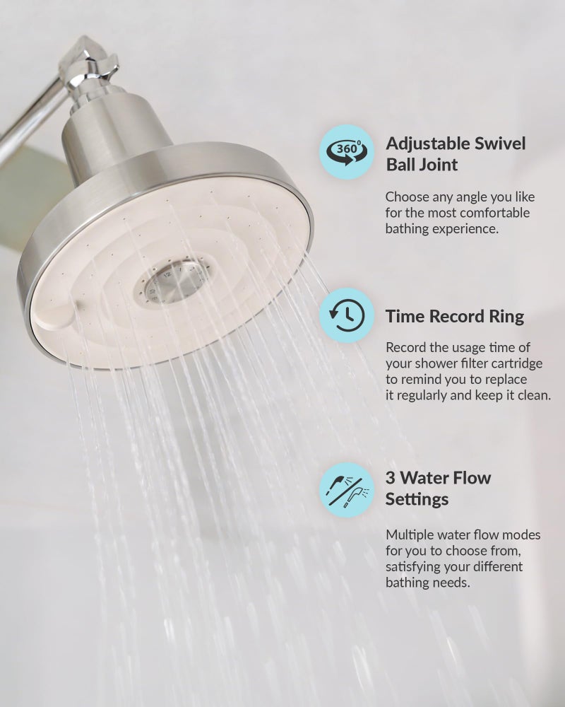 SANYCASA Filtered Shower Head for Hard Water, Removes Chlorine & Heavy Metals, KDF-55 Filter for Healthier Hair & Skin, Protects Colored Hair, High Pressure, Dermatologist Recommended(BNP) - Image 5