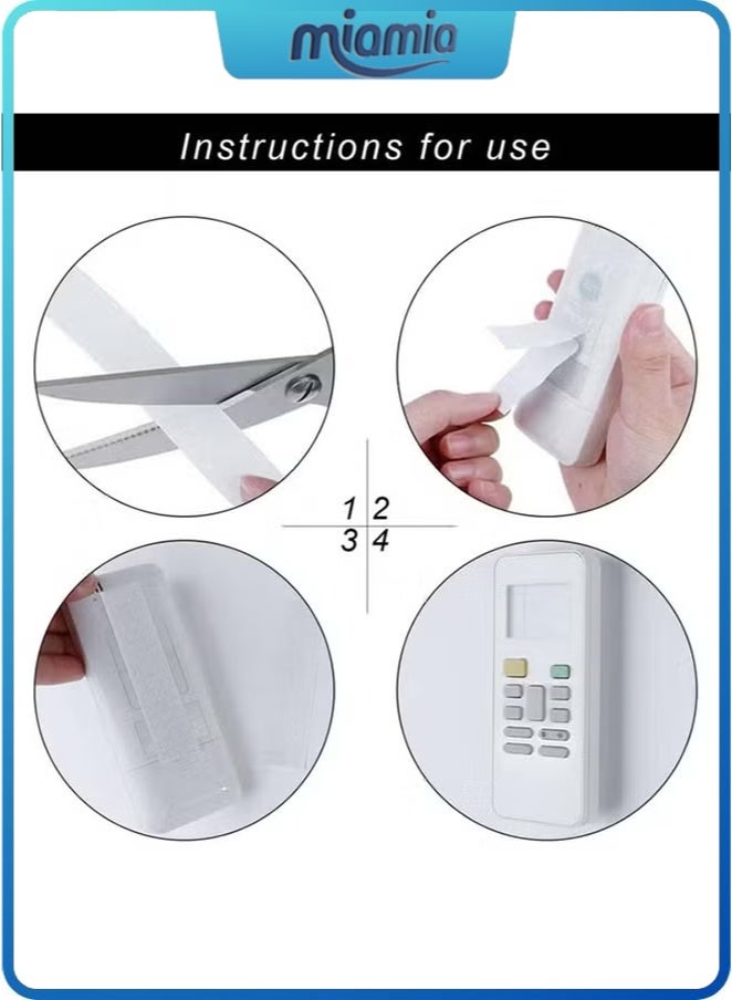 Miamia 20pcs Hook and Loop Tape Velcro Adhesive Strip Self Sticky Back Fastening Heavy Duty Reusable Double Sided 10CM * 3CM White  - Image 4