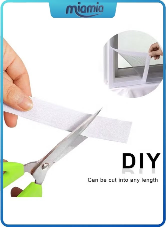 Miamia 20pcs Hook and Loop Tape Velcro Adhesive Strip Self Sticky Back Fastening Heavy Duty Reusable Double Sided 10CM * 3CM White  - Image 5