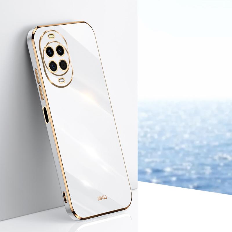 Xinli For Huawei Nova 14 Straight Edge 6D Electroplate Tpu Phone Case(White) - Image 1