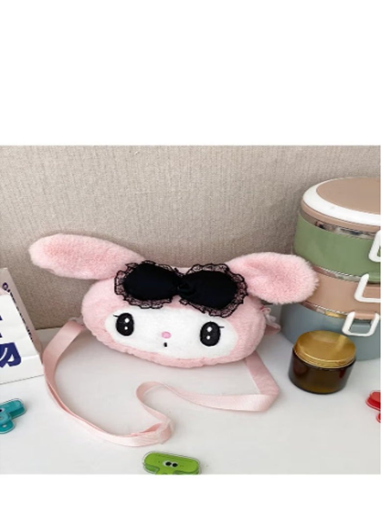 Sanrio Sanrio Cute Cartoon Plush Toy Shoulder Crossbody Bag Rectangular Hand Bag Girls Children Backpack Claw Machine  - Image 1