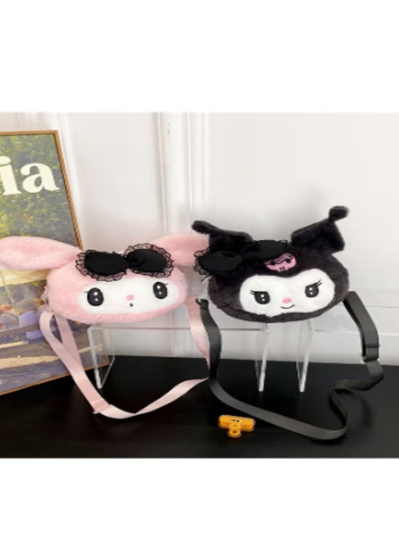 Sanrio Sanrio Cute Cartoon Plush Toy Shoulder Crossbody Bag Rectangular Hand Bag Girls Children Backpack Claw Machine  - Image 4