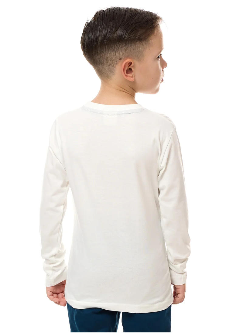 victor and jane Boys'  Off white Long Tee (2 - 8yrs)
