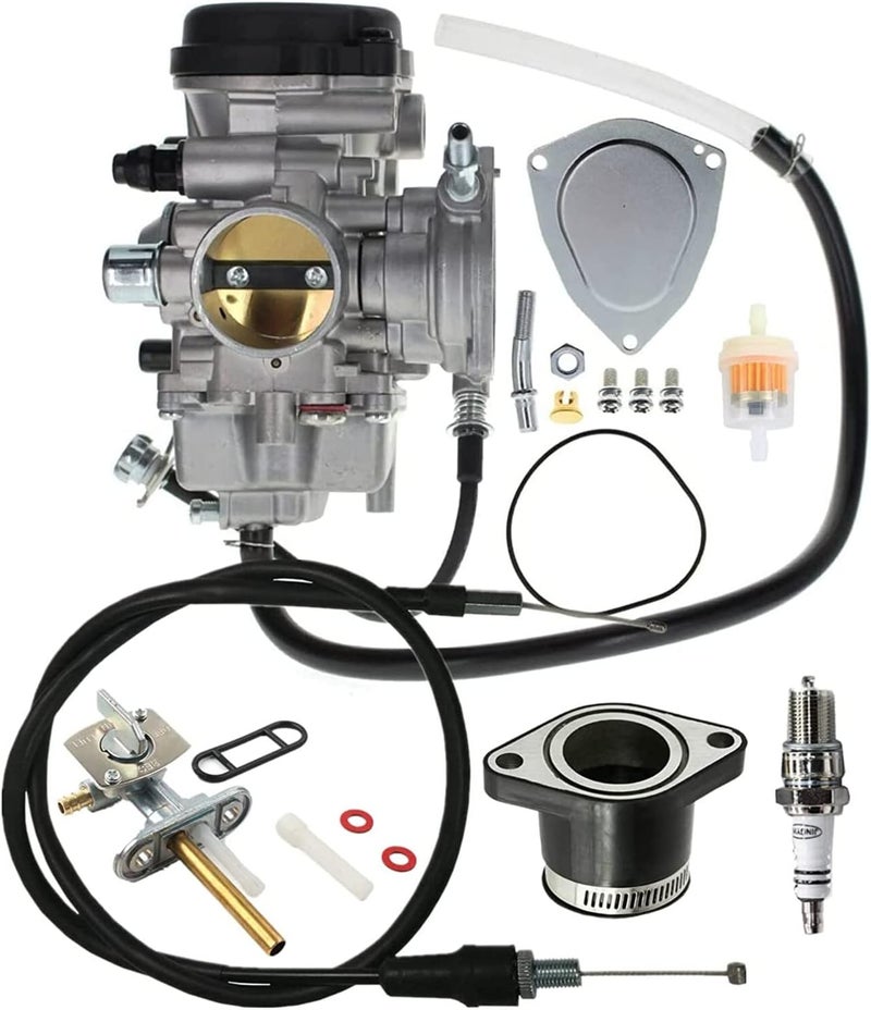 WHFZN Raptor 350 Carburetor for Yamaha YFM350 (2004-2013) with Air Filter, Intake Manifold Boot, and Throttle Cable - Image 1