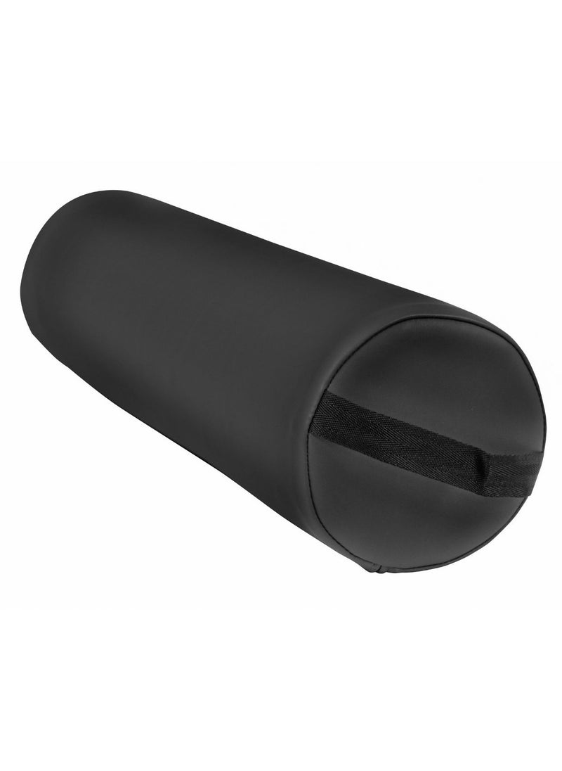 MASTER MASSAGE EQUIPMENT Medium Full Round Bolster Massage Table Spa Yoga Bed Headrest Lumbar Support Relaxing Neck Knee Roll Cylinder Pillow Bolster, Black Color, 15 Cm” Width X 66” Length  - Image 1