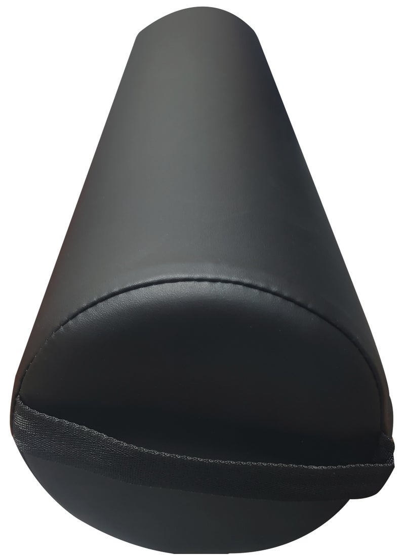 MASTER MASSAGE EQUIPMENT Medium Full Round Bolster Massage Table Spa Yoga Bed Headrest Lumbar Support Relaxing Neck Knee Roll Cylinder Pillow Bolster, Black Color, 15 Cm” Width X 66” Length  - Image 2