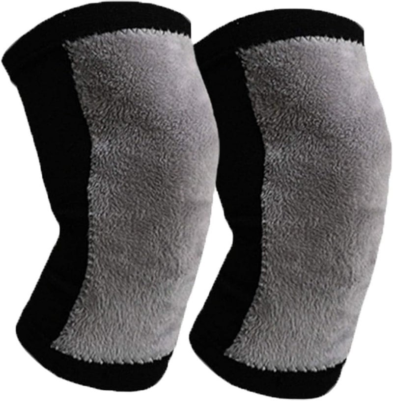 Iywish Women Men Winter Knee Warmers Knee Brace Sleeve Leg Warmer Wool Cashmere Thicken Knee Supports Knee Pads Legging Stocking Warm Thermal Ski Cycling Knee Brace Sleeve for Joint Pain Arthritis 1 Pair - Image 1