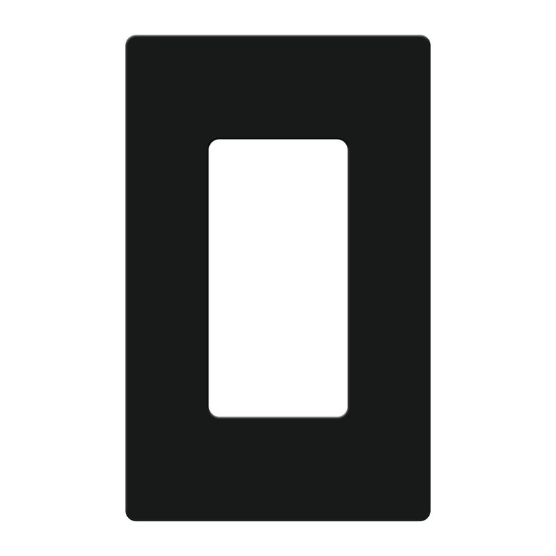 Lutron CW-1B-BL Claro Single Gang Rocker Wallplate, Black - Image 1