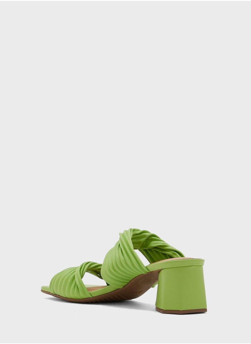 VIZZANO Mid Heels Sandals for Women – Sling Back Heel Sandals for Girls with Ankle Strap - Image 3