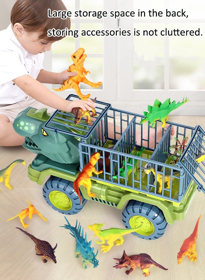 Set of 6 Dinosaur Transporter Toys Large construction truck toy Dinosaur truck toys Truck storage toys Truck toy inertia drive Birthday gifts Toys for boys  - Image 5