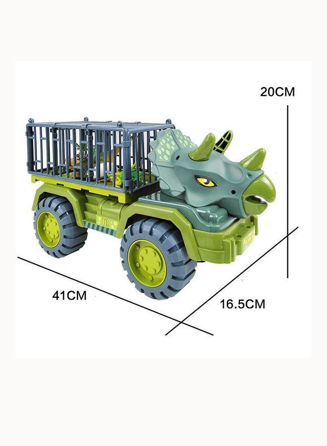 Set of 6 Dinosaur Transporter Toys Large construction truck toy Dinosaur truck toys Truck storage toys Truck toy inertia drive Birthday gifts Toys for boys  - Image 2