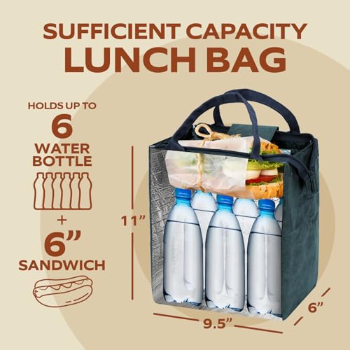 VonNova Women’s Insulated Lunch Bag with Premium 4mm Cooler Insulation, Cute Large 7L Lunch Tote for Office, Durable Small Lunch Box for Women, Stylish Lunchbox for Adults, Teens, Nurses, Teachers - Image 3