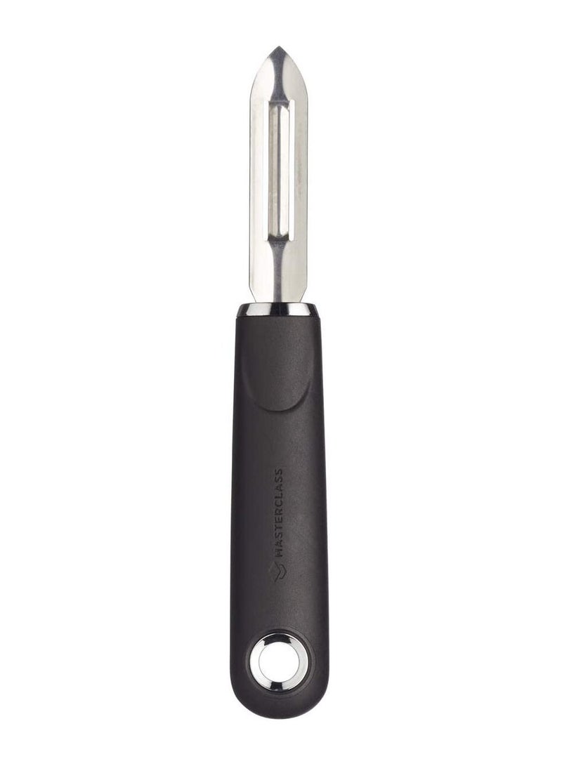 KitchenCraft MasterClass Soft-Grip Stainless Steel Fixed Head Peeler, Carded - Image 1
