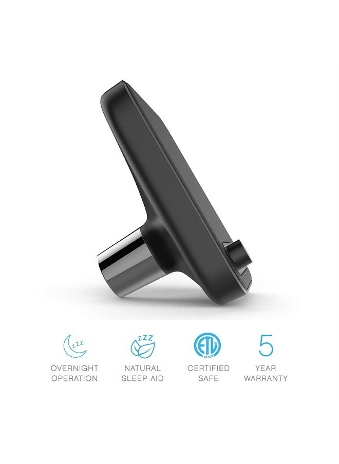 Pure Enrichment ® WAVE™ Premium Sleep Therapy Sound Machine with USB Charger - Seamless Looping with 6 Soothing All-Natural Sounds, & Auto-Off Timer - Easily Portable for Travel (Black) Patented Design  - Image 3